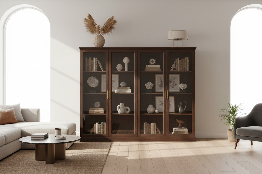 Glass Door Storage Cabinet — The Space Mistake That's Actually Hiding Your Best Stuff