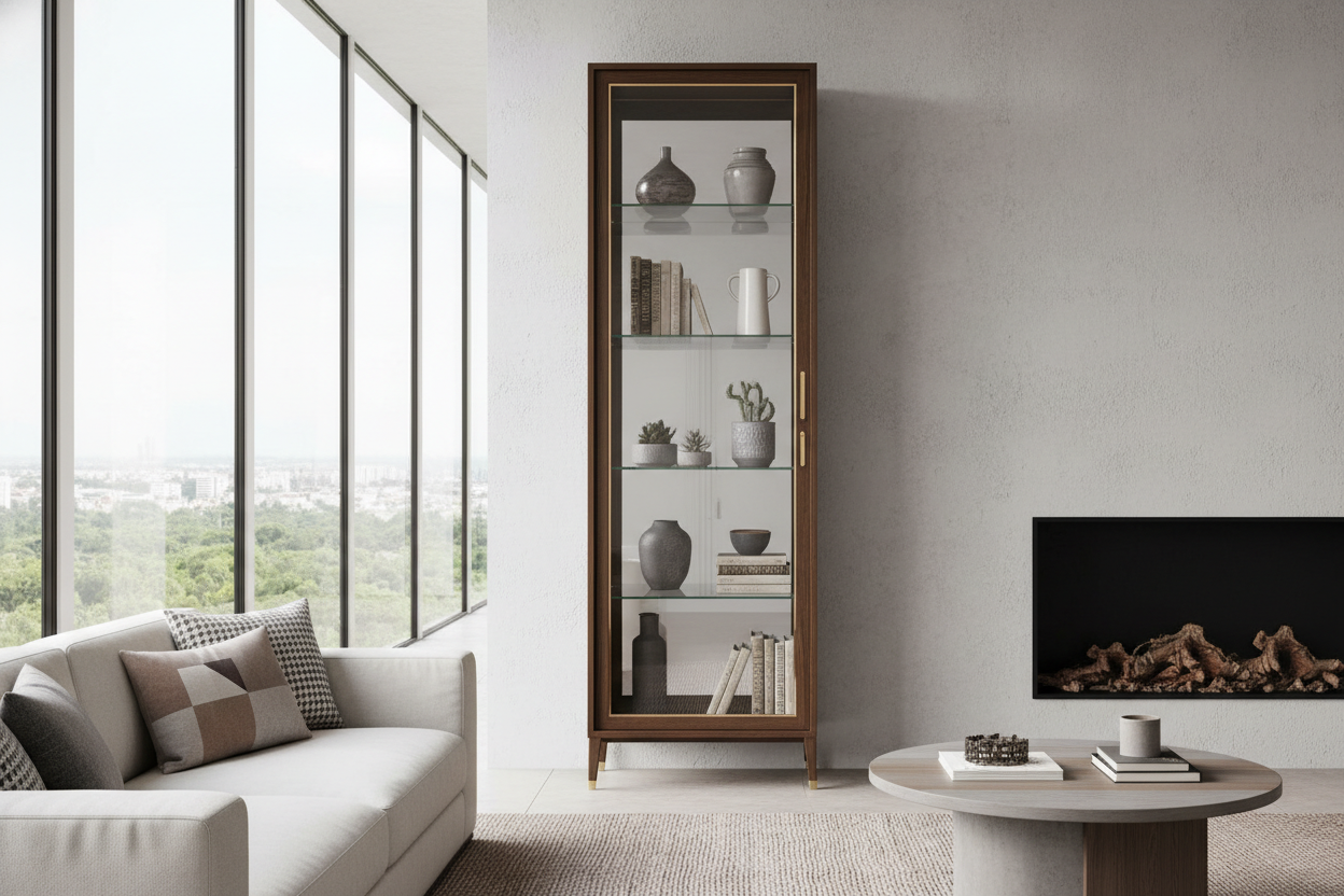 Tall Glass Door Display Cabinet — The Space-Saving Secret Most Designers Won't Tell You