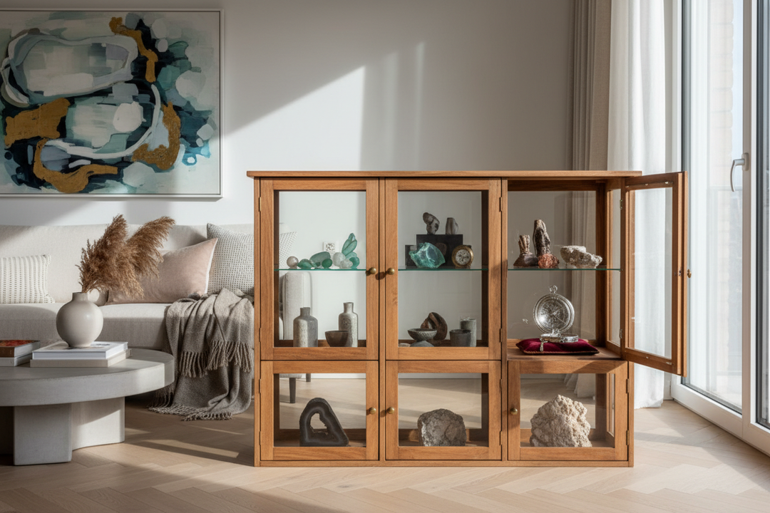 Small Glass Cabinet With Doors — The Space Mistake That's Actually Hiding Your Best Finds