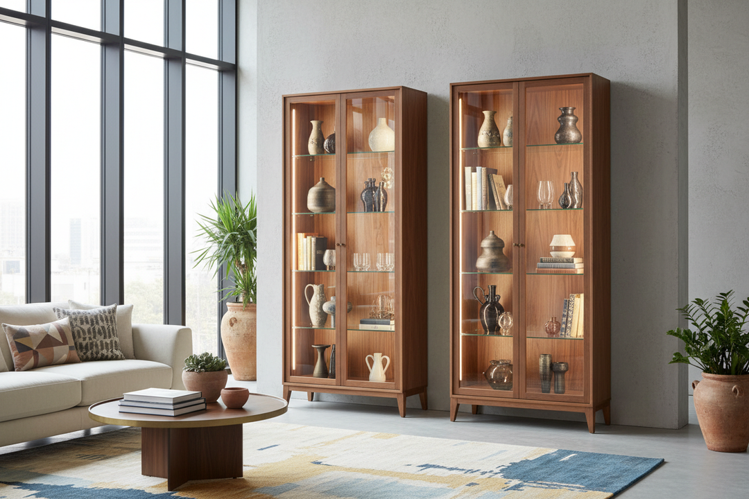 Tall Display Cabinets With Glass Doors — The Lighting Secret That Actually Shows Off Your Collection