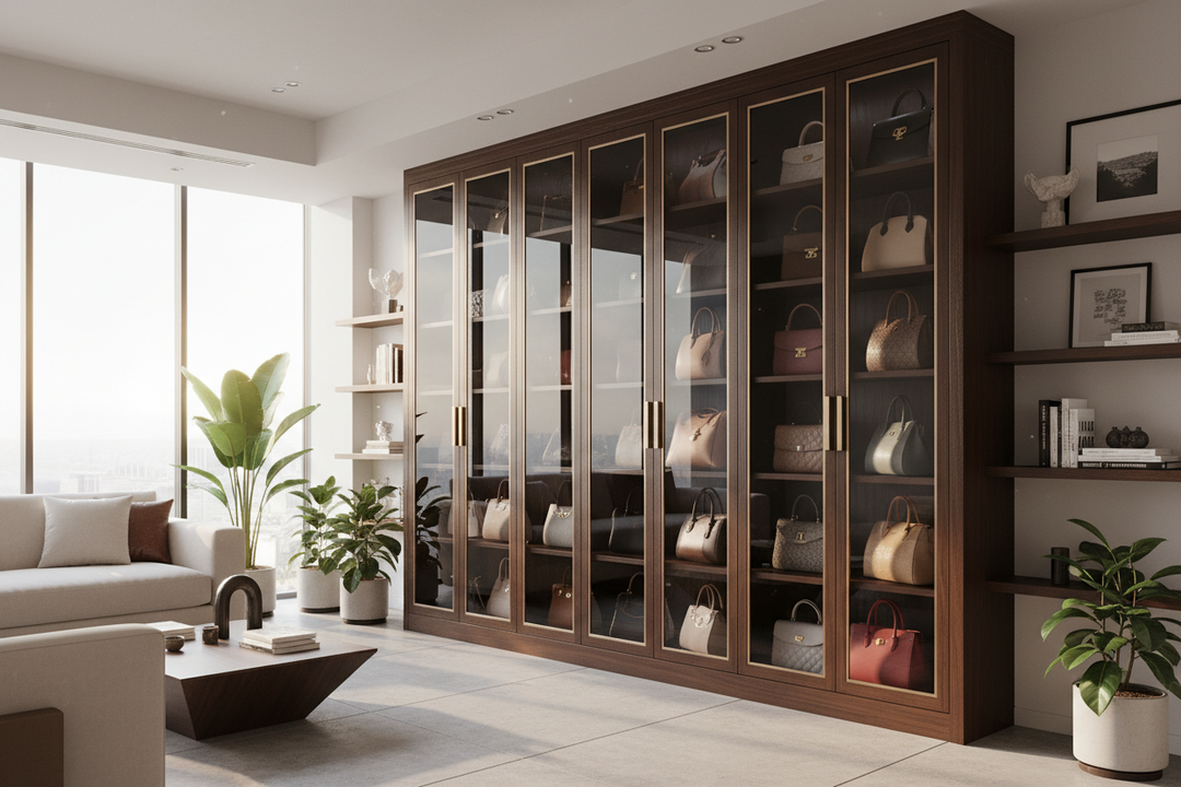 Bag Cabinet With Glass Door — The Styling Mistake That's Actually Hiding Your Best Bags