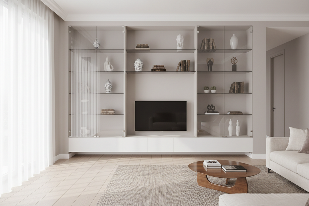 Glass Showcase Door — The Space Illusion That's Actually Making Your Room Feel Bigger