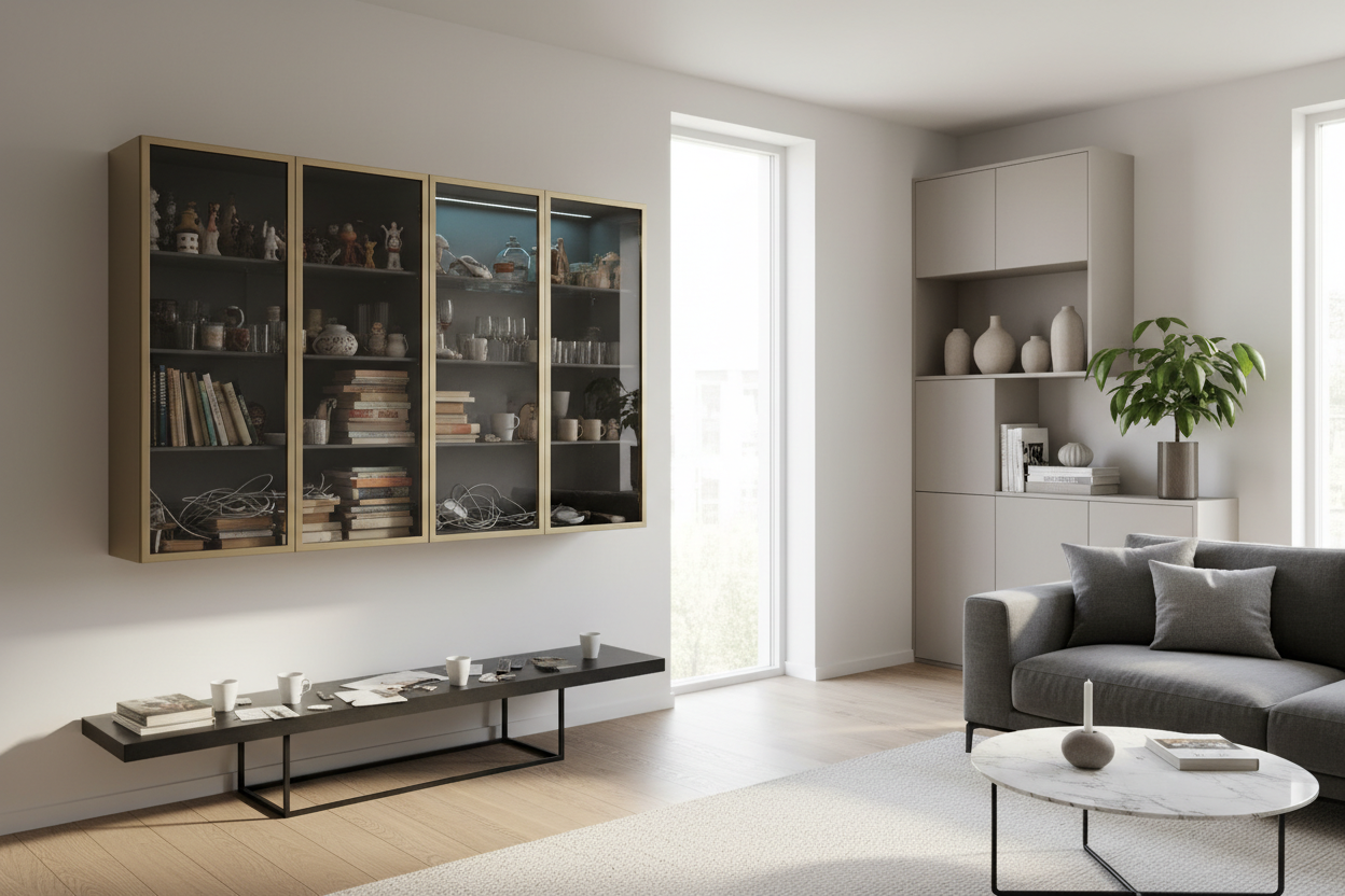 30 Inch Wall Cabinet With Glass Doors — The Display Mistake That's Actually Making Your Room Feel Cluttered