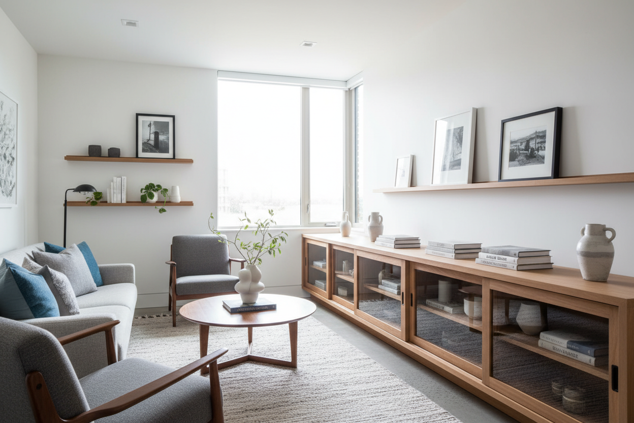 Wood Cabinet With Sliding Glass Doors — The Space-Saving Secret That Actually Makes Your Home Feel Bigger