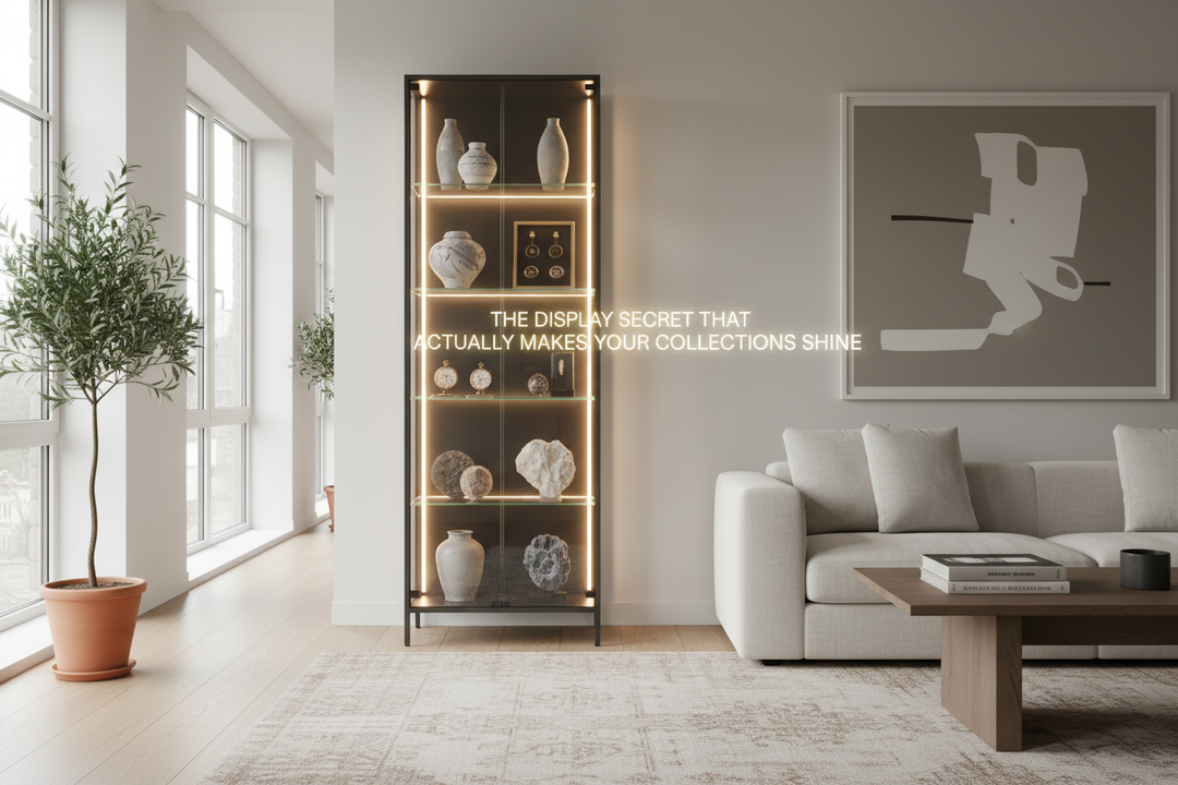 Lighted Glass Display Cabinet — The Display Secret That Actually Makes Your Collections Shine