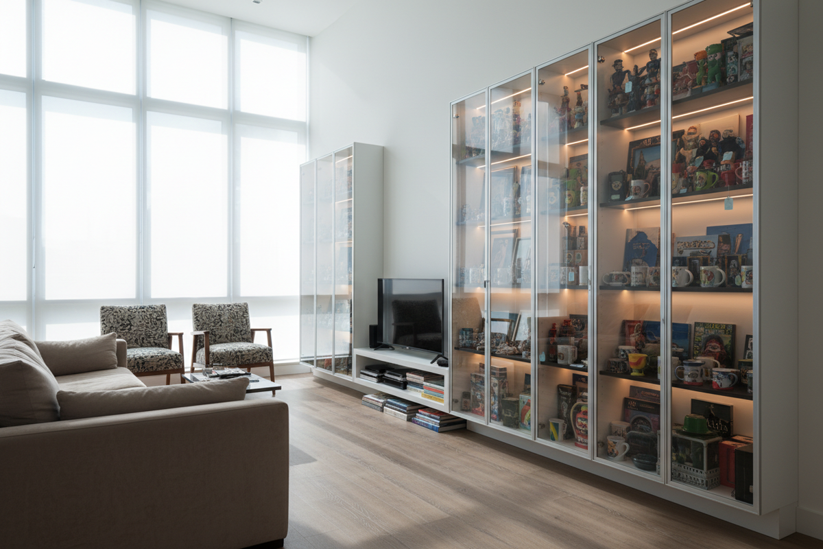 Glass Door Cabinet With Light — The Design Mistake That's Actually Making Your Collections Look Cheap