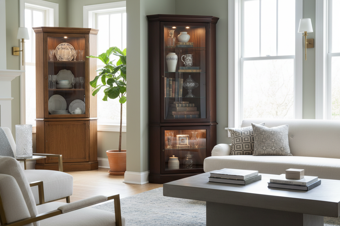 Ethan Allen Lighted Curio Cabinet — The Corner Display Mistake That's Actually Hiding Your Best Pieces