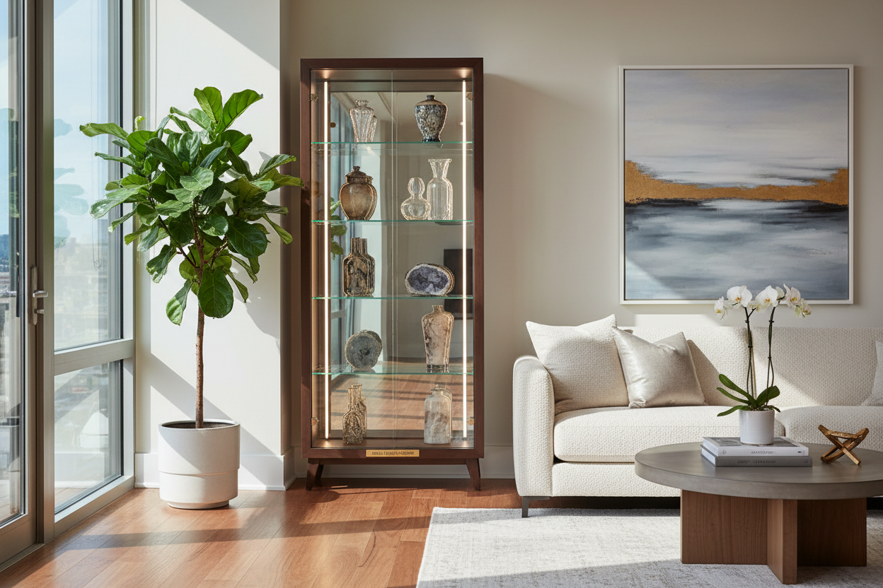 Shelia Lighted Curio Cabinet — The Corner Display Secret That Actually Makes Your Collections Shine