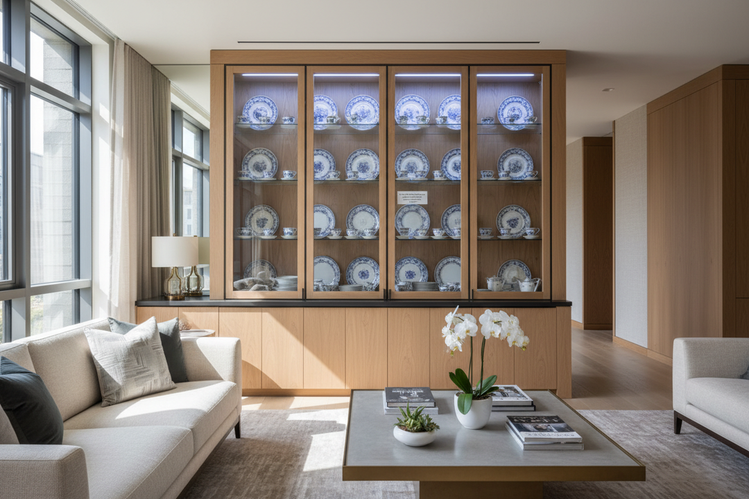 Chinaware Cabinet — The Lighting Mistake That's Actually Fading Your Heirlooms