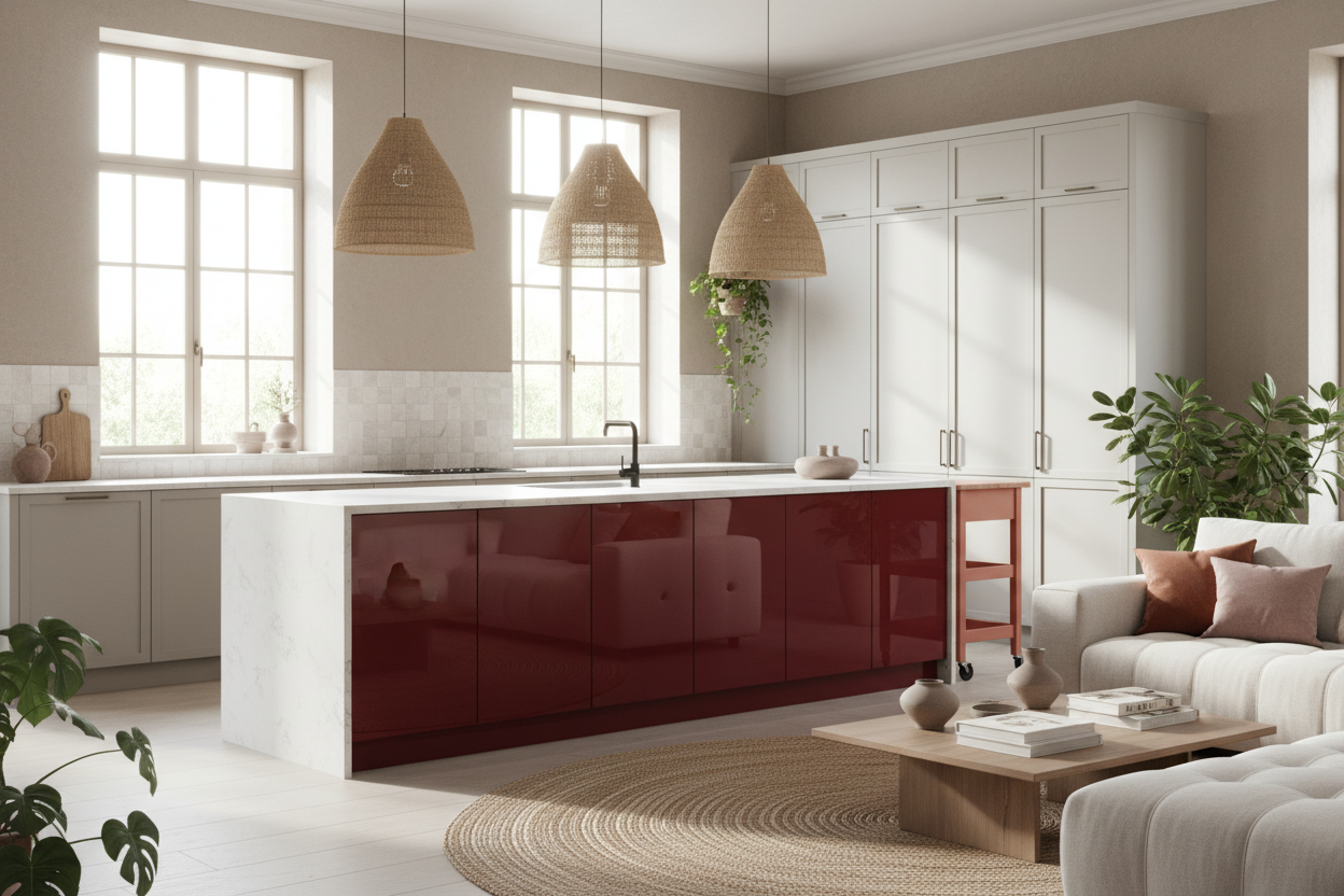 Your Red Kitchen Island Might Be Too Loud (Here's How to Tone It Down)