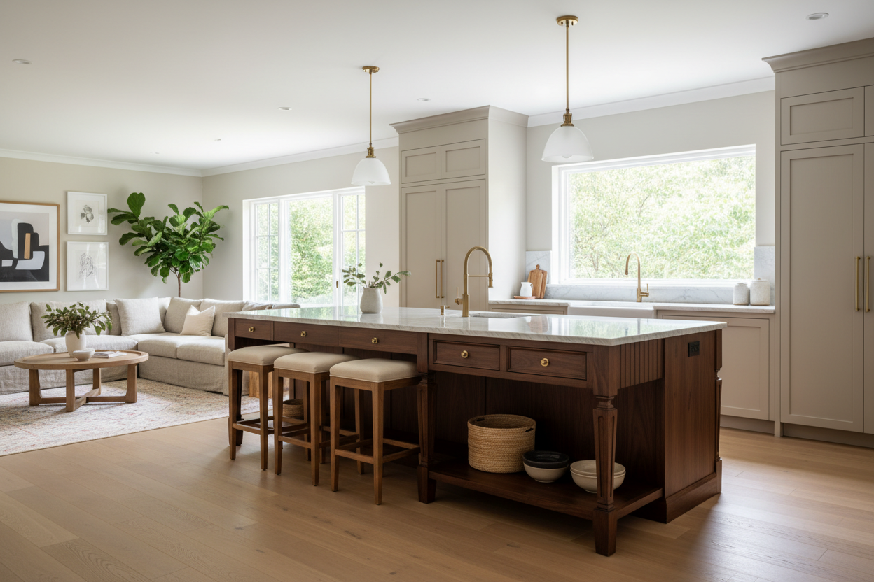 When a Kitchen Island Looks Like Furniture, The Whole Room Changes