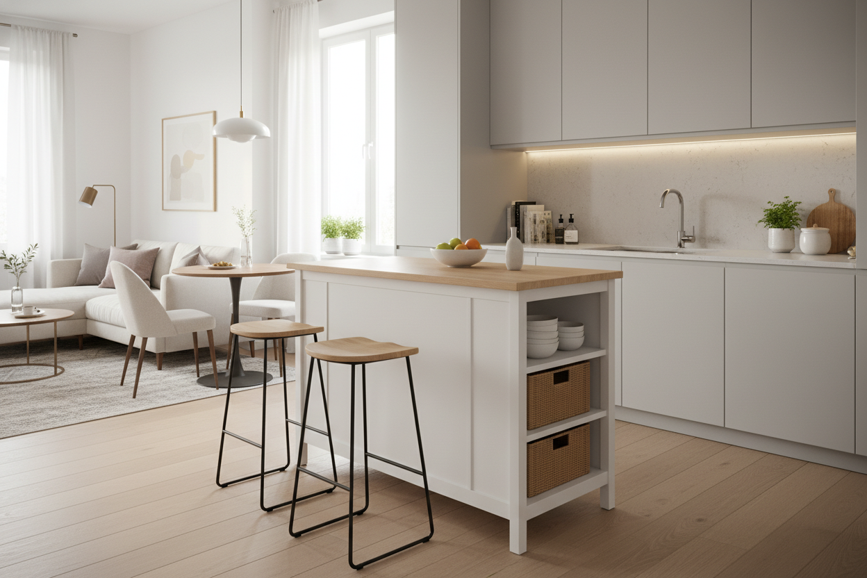 We Tested the O'Boyle Kitchen Island in a Real Apartment Kitchen