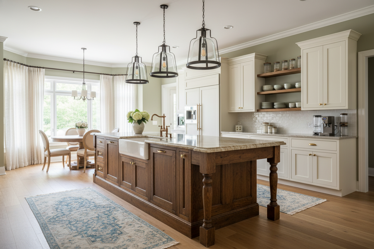 I Put an Old World Kitchen Island in a Builder-Grade Home – HOMSEE