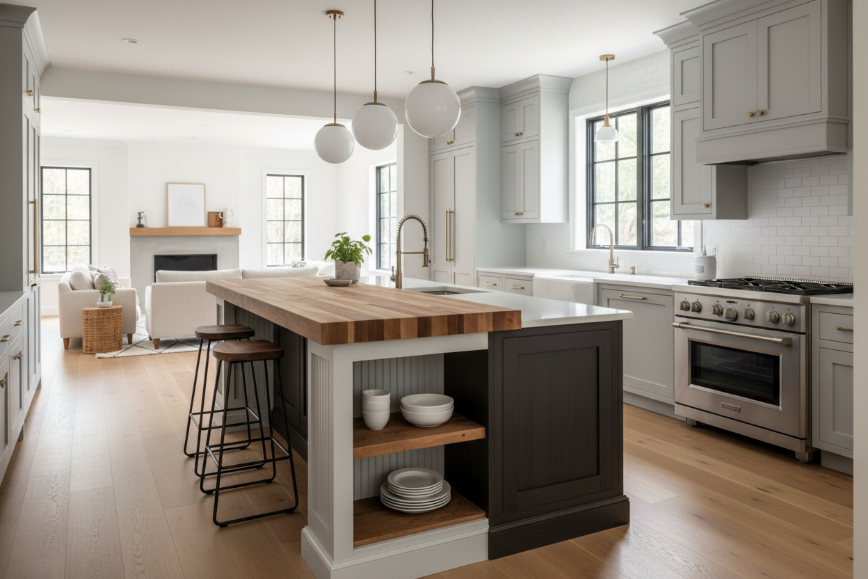 How We Made Our Fabuwood Kitchen Island Look Totally Custom