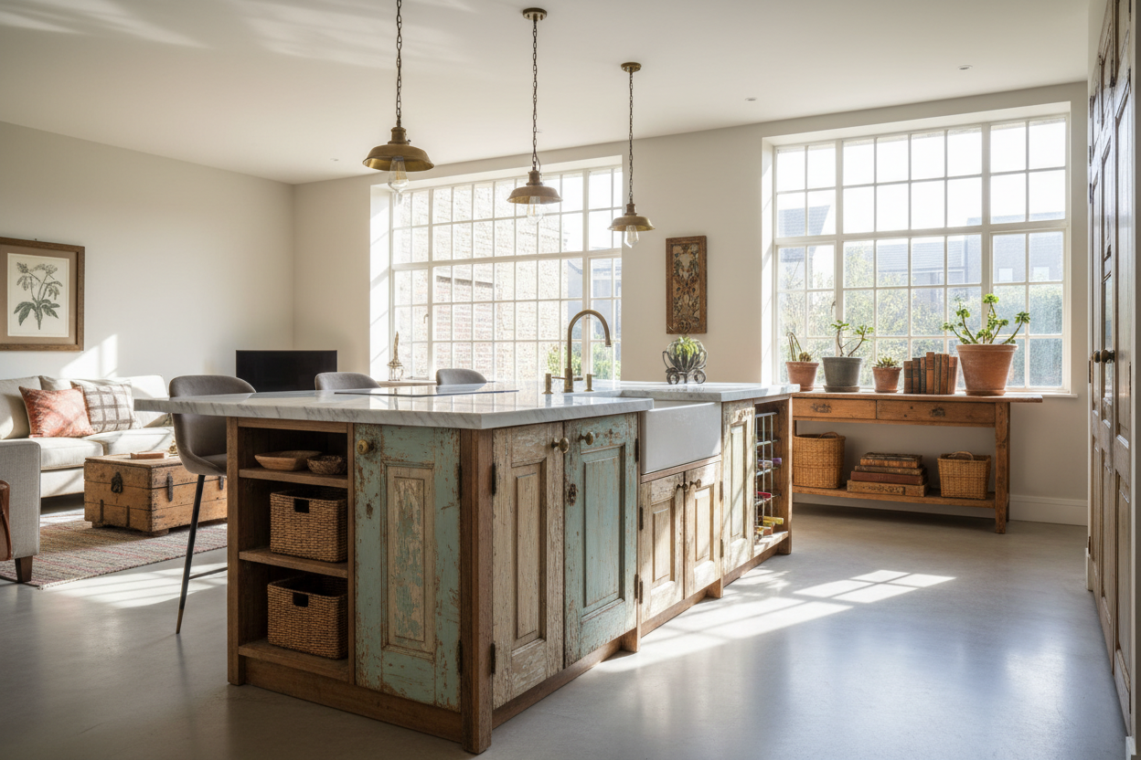 Is a Kitchen Island Made From Old Doors Actually Practical?
