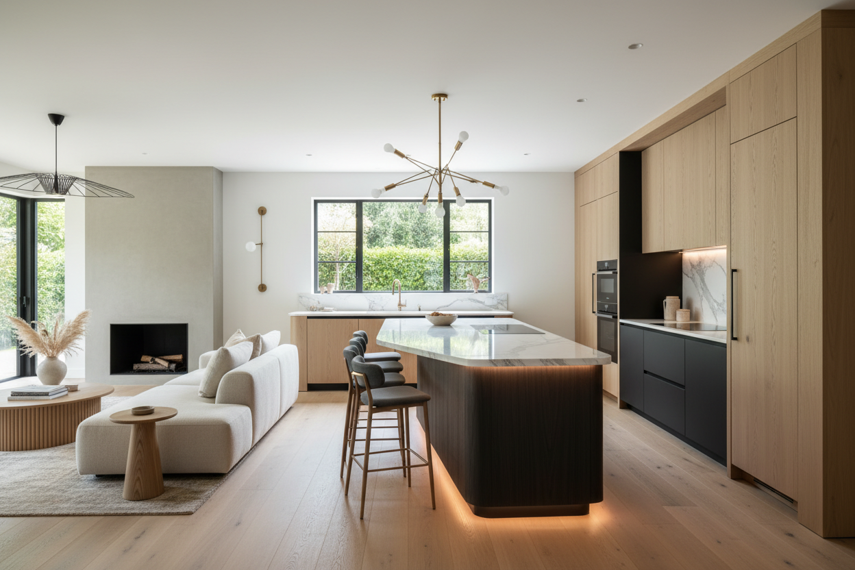 How to Pull Off a V-Shaped Kitchen Island (Without Looking 90s) – HOMSEE