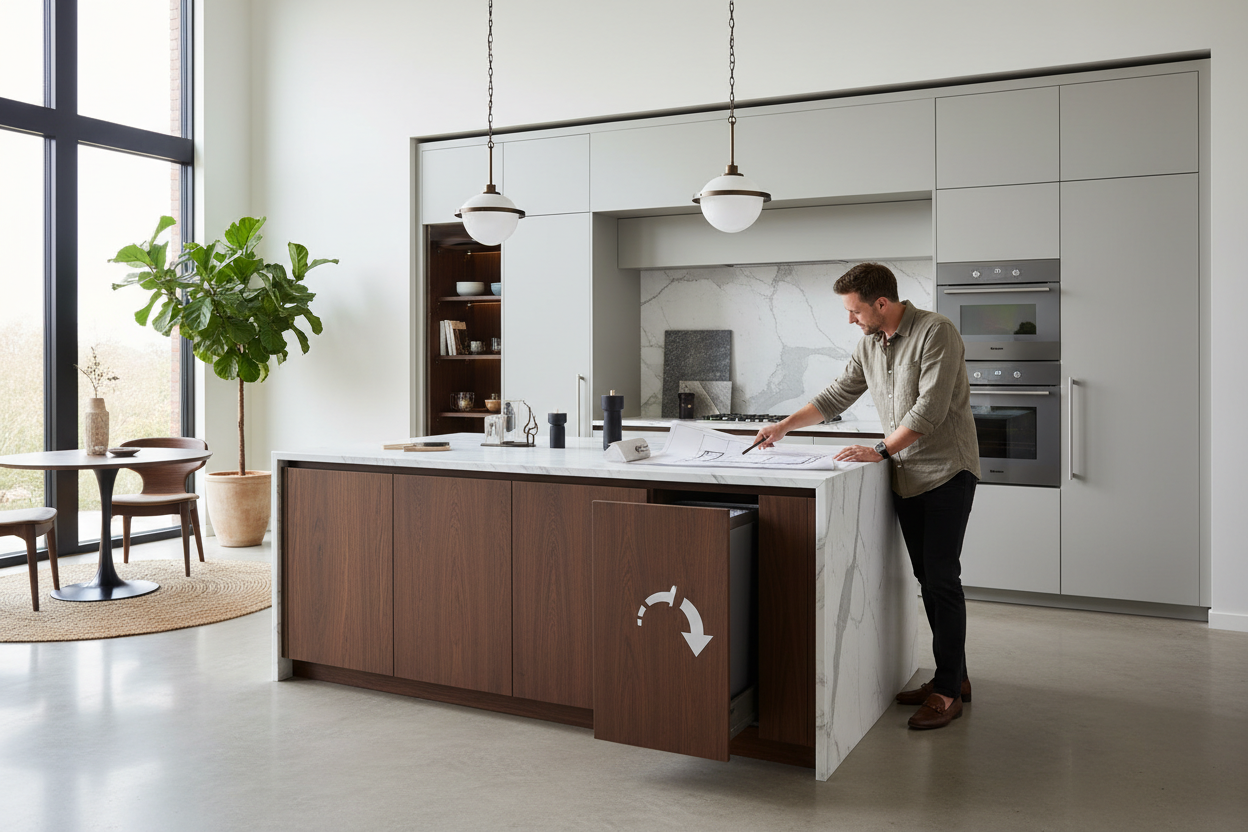 Why I Start Designing a Kitchen Island Layout With the Trash Can