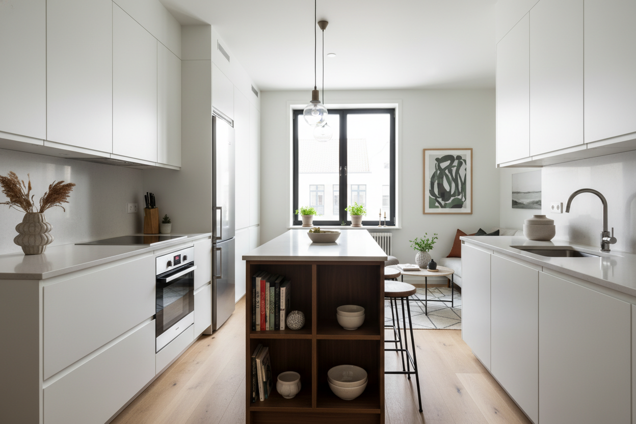 I Squeezed a 24 Inch Wide Island Into My Galley Kitchen