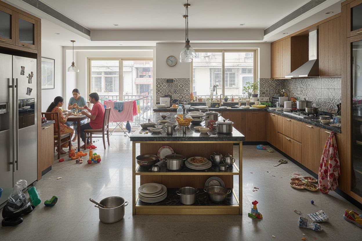 Why the Open Island Kitchen India Trend Is a Massive Trap