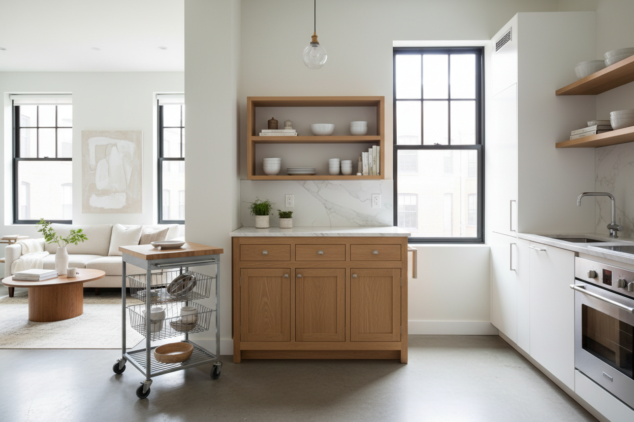 Why I Swapped My Rolling Kitchen Cart for an Island Hutch