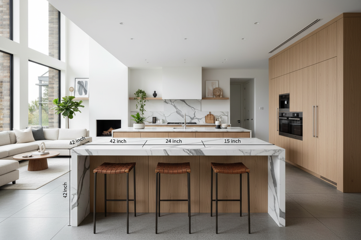 The 3 Measurements You Need for an Island for Kitchen With Seating