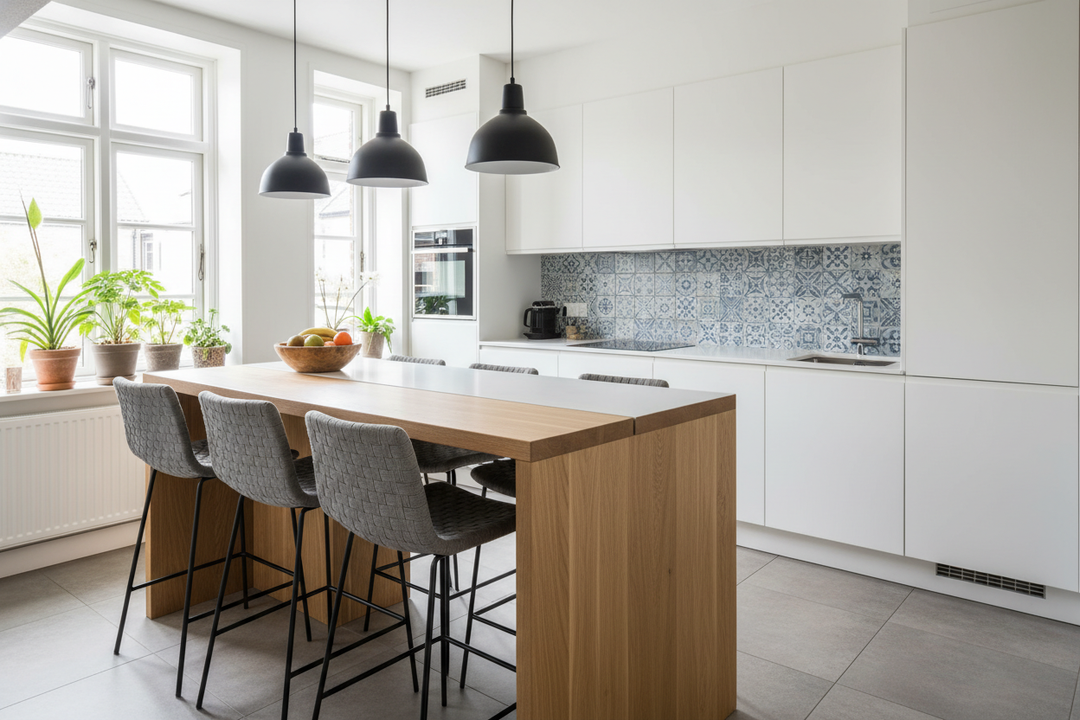 Our Kitchen Felt Tiny Until We Built a Table Island With Chairs