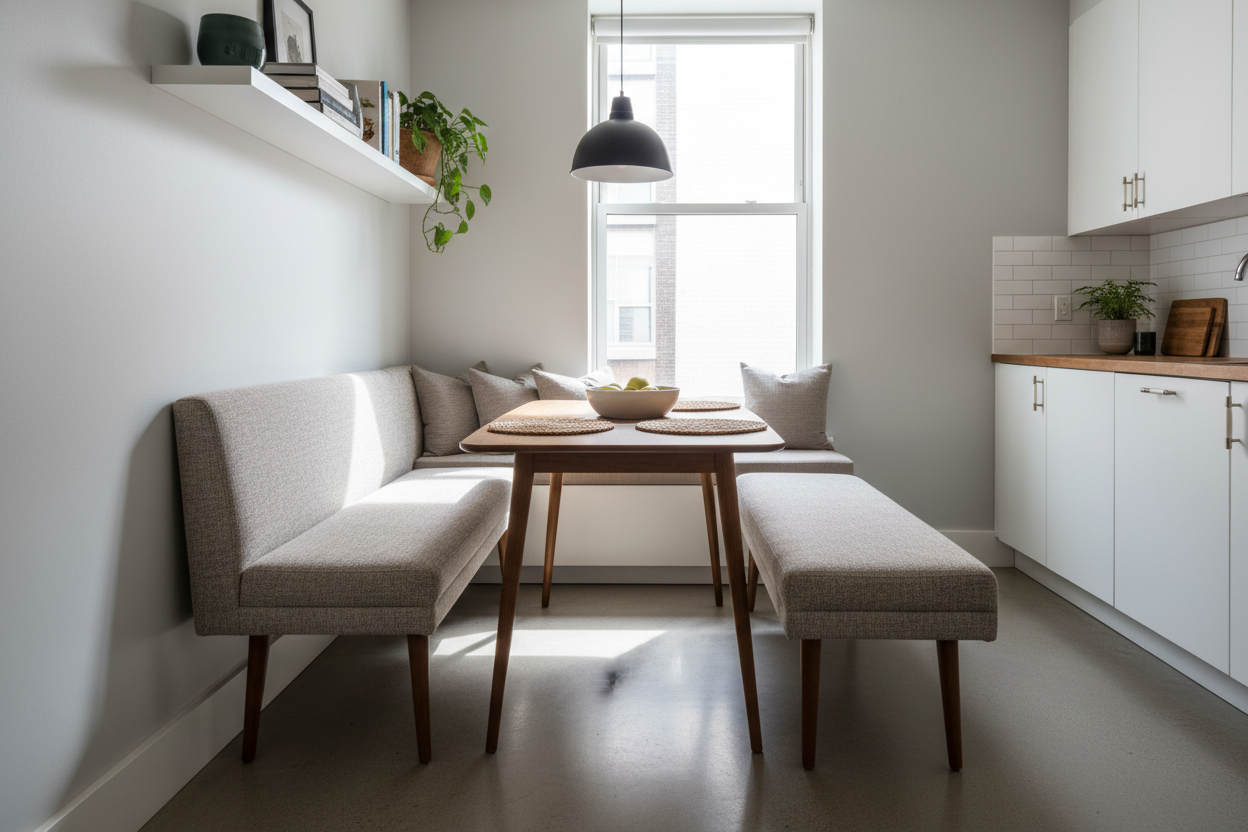 I Ditched My Clunky Chairs for Small Dining Benches