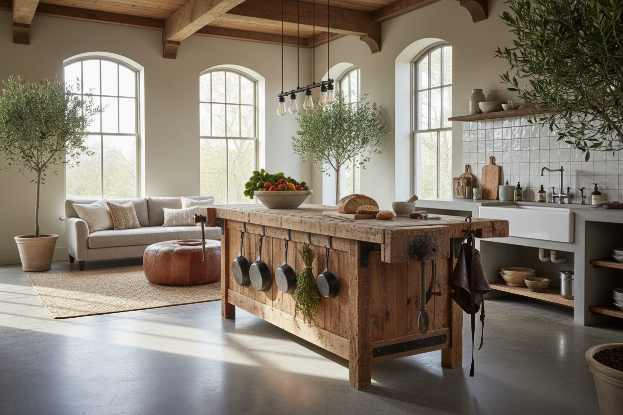 I Swapped My Fancy Island for a Wood Workbench for Kitchen Prep