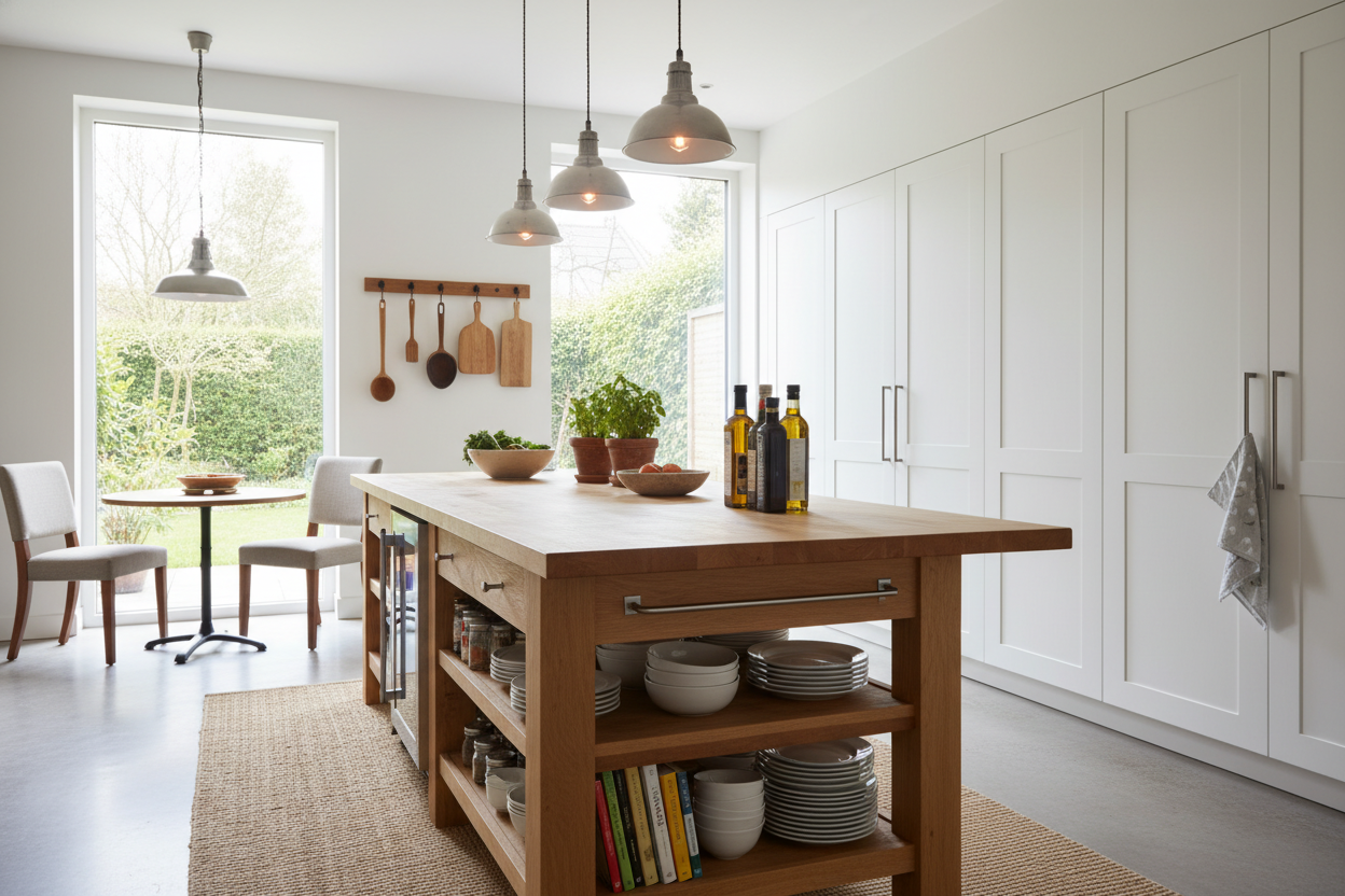 I Ripped Out My Built-In for an Open Kitchen Island Prep Table