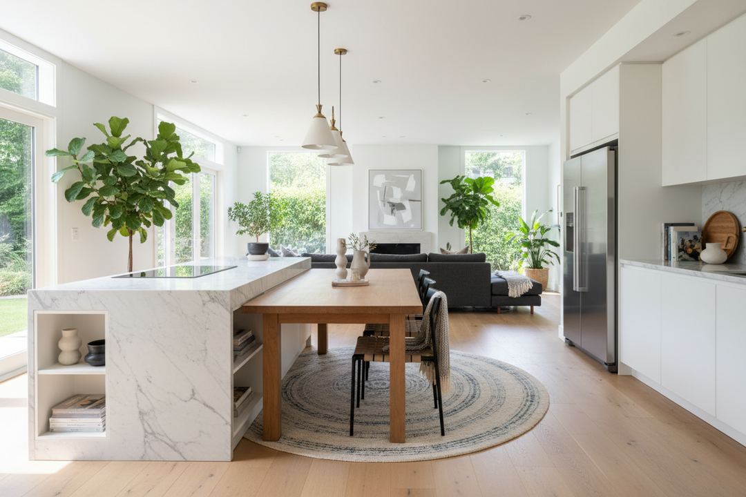 Why I Put My Dining Table Next to Kitchen Island (And Ditched the Nook)