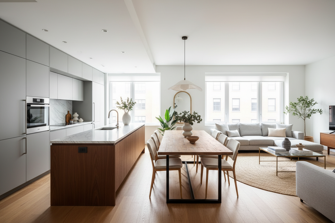 I Finally Tried Setting My Dining Table Perpendicular to Kitchen Island