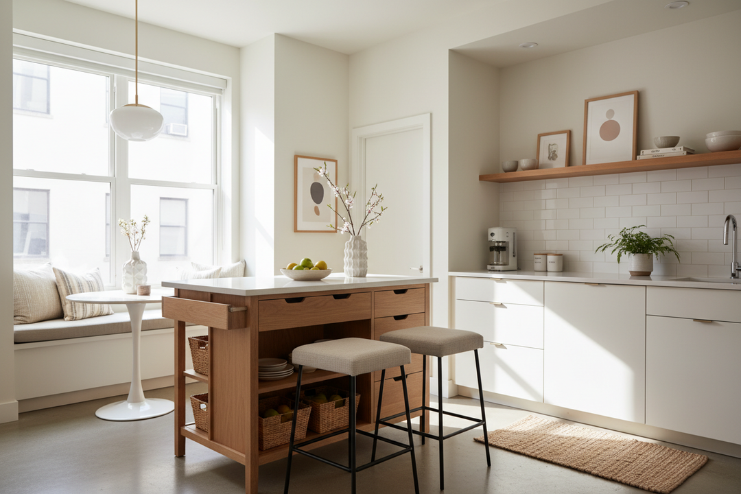 How a Portable Breakfast Island With Stools Saved My Mornings