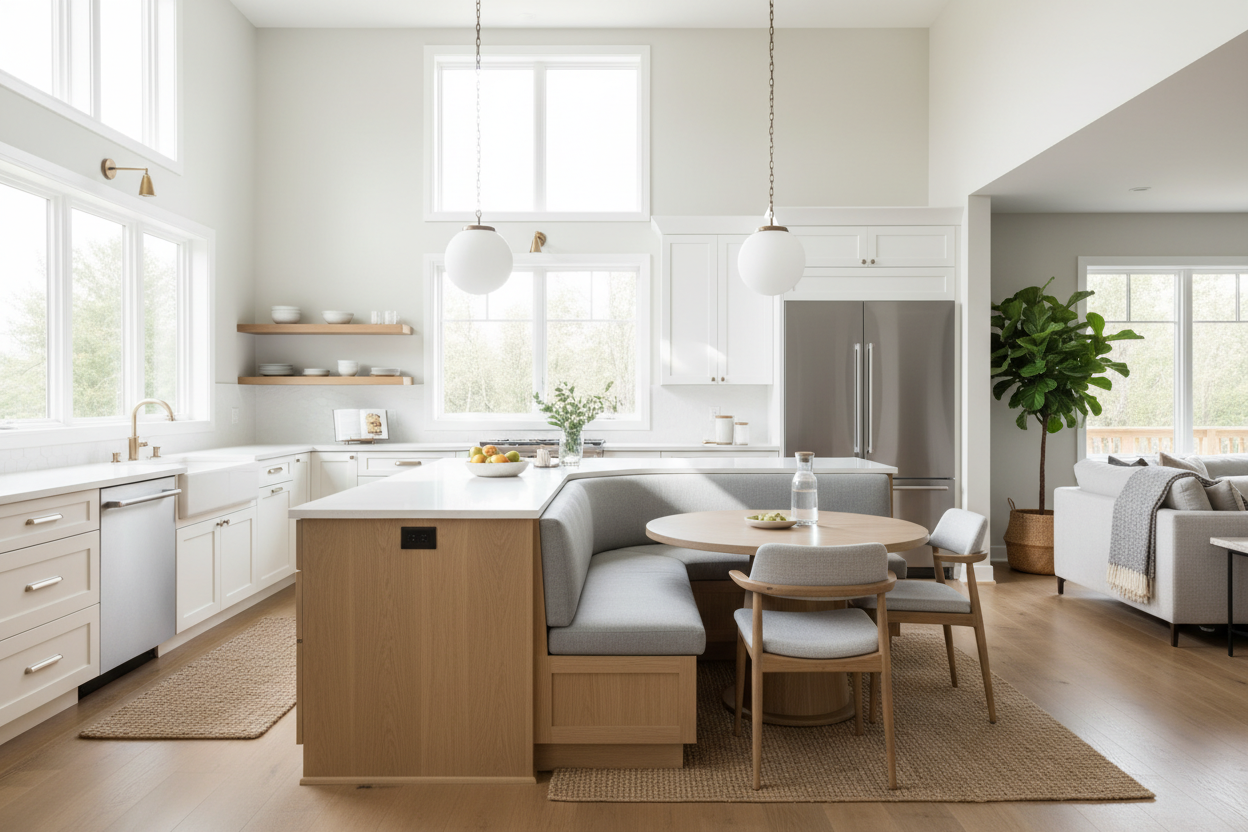 I Swapped Stiff Stools for an Island Nook Kitchen Setup