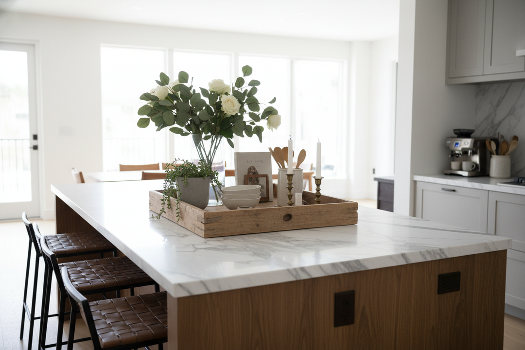 The 'One-Tray' Rule for Decorating Your Kitchen Island