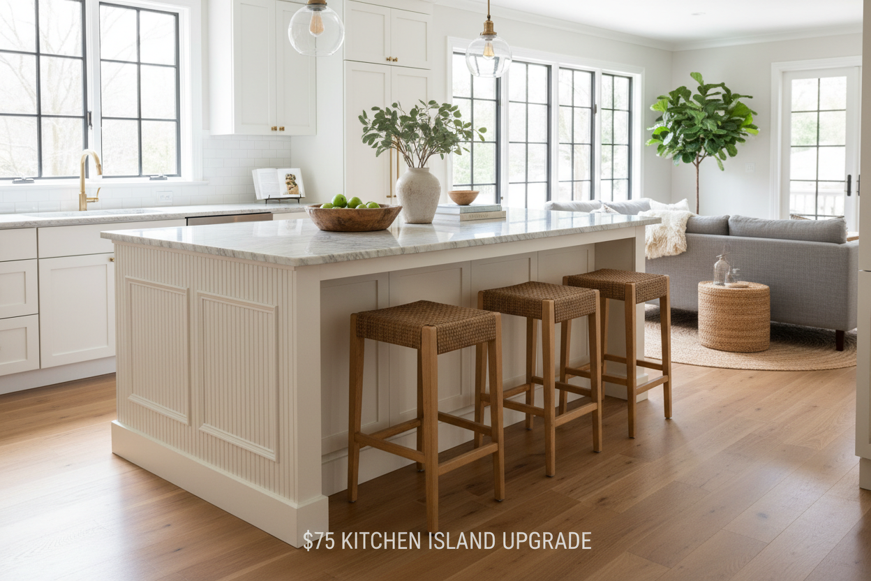 How $75 of Kitchen Island Molding Fixed My Builder-Grade Box