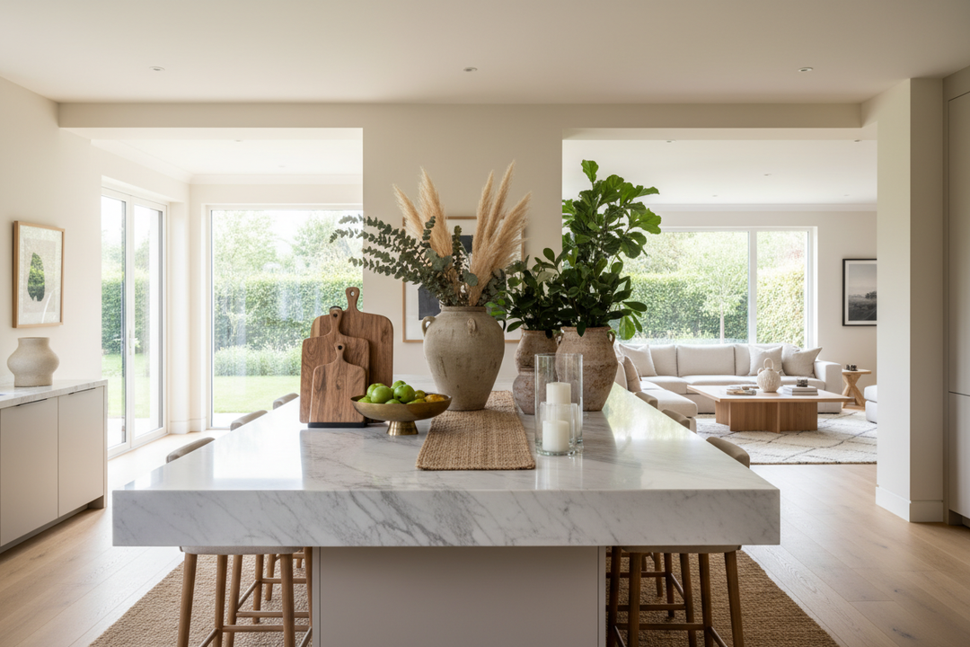 Your Tiny Vase Looks Silly: My Fix for Big Kitchen Island Decor