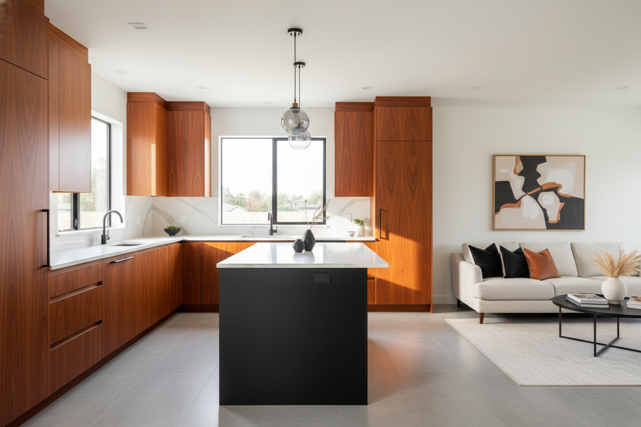 Stop Painting Good Wood: The Cherry Cabinets With Black Island Fix