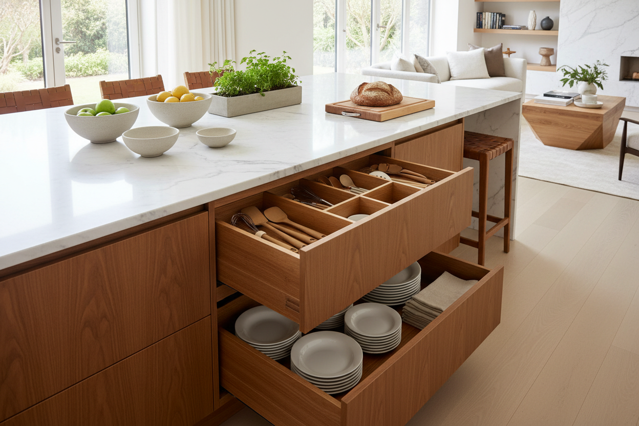 The No-Junk Rule: Exactly What to Put in Kitchen Island Storage