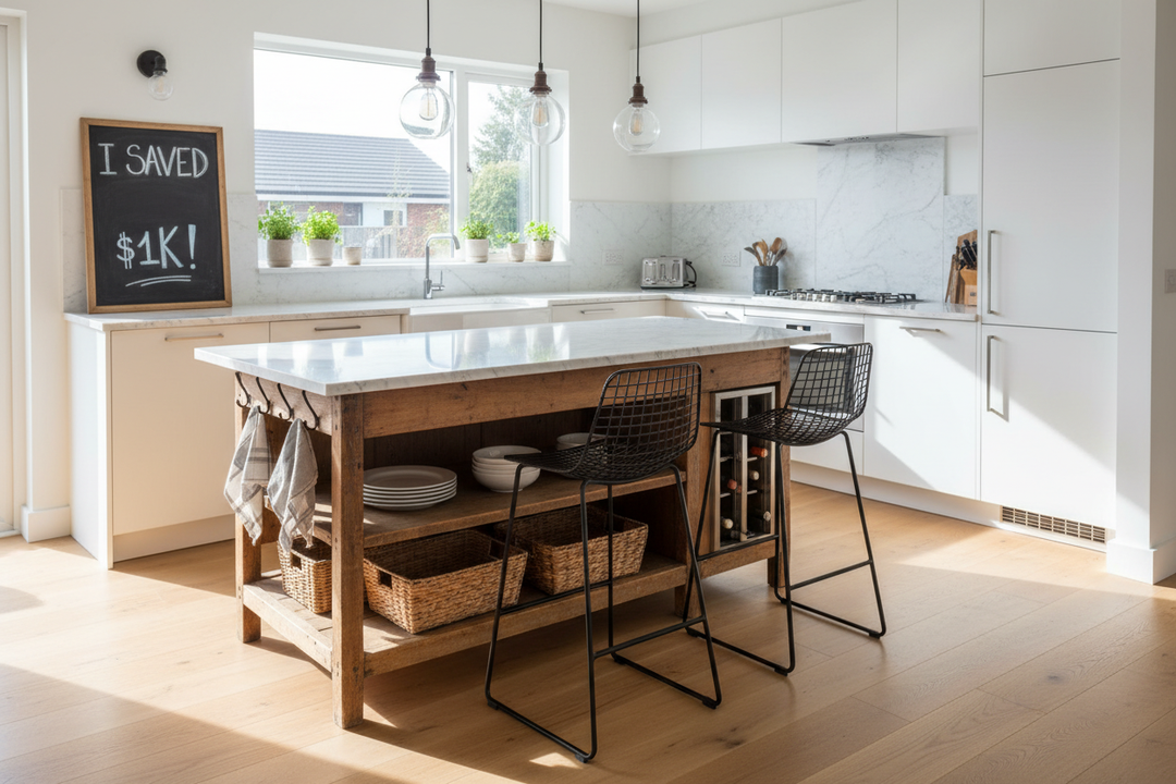 I Saved $2k Figuring Out How to Make a Kitchen Island Out of a Table