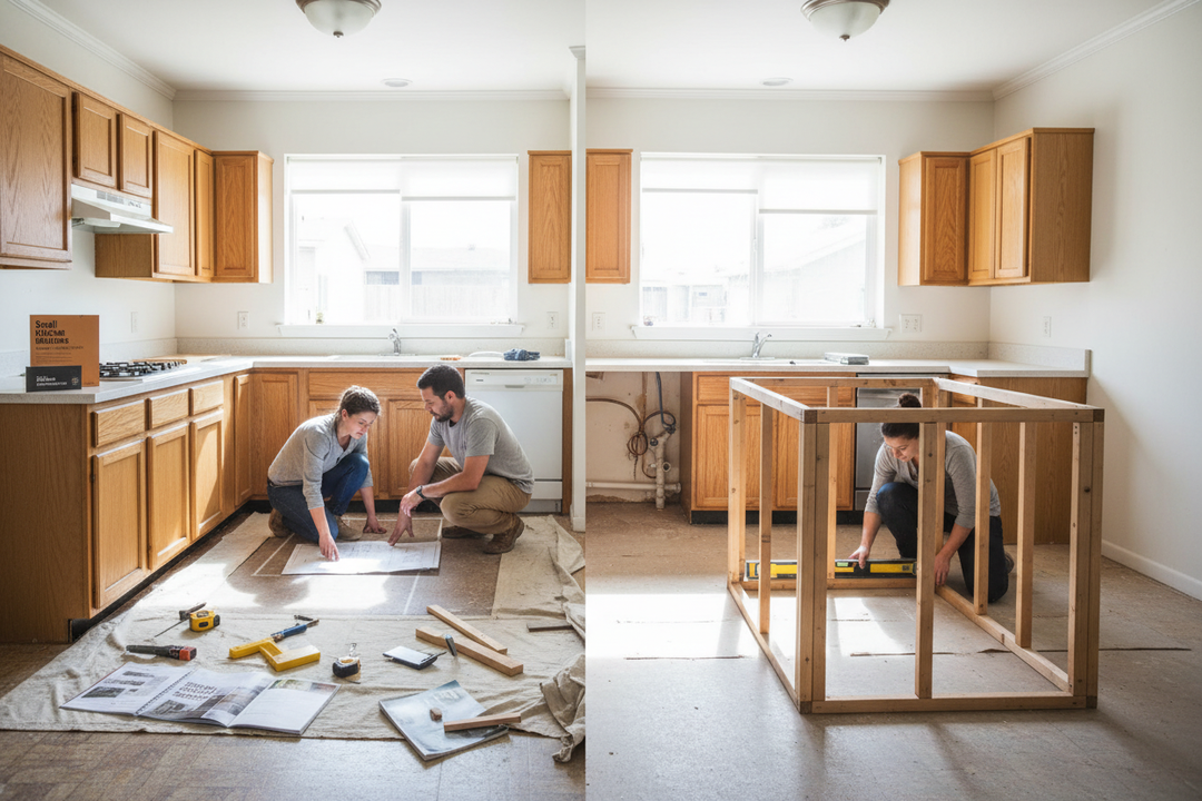 Before Tearing Up Floors: How to Add Kitchen Island Prep Space