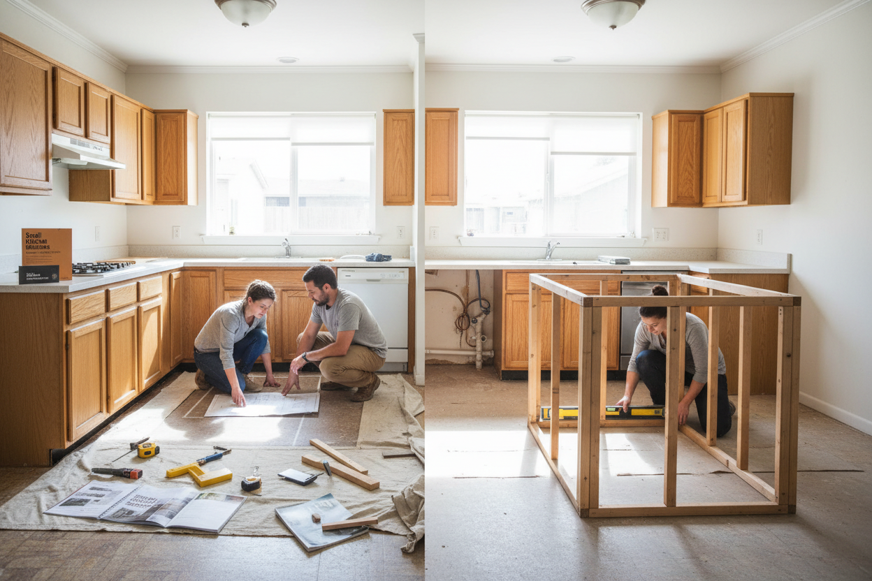 Before Tearing Up Floors: How to Add Kitchen Island Prep Space