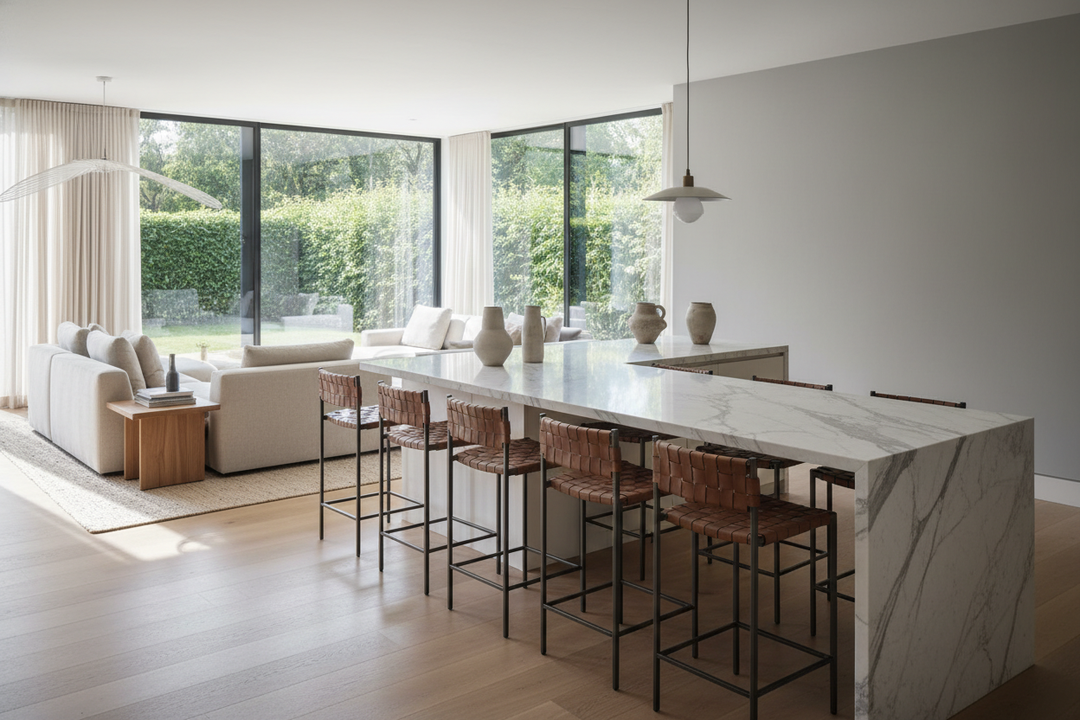 The Bar Stool Lineup Is Awkward: Why I Chose a T Shaped Countertop