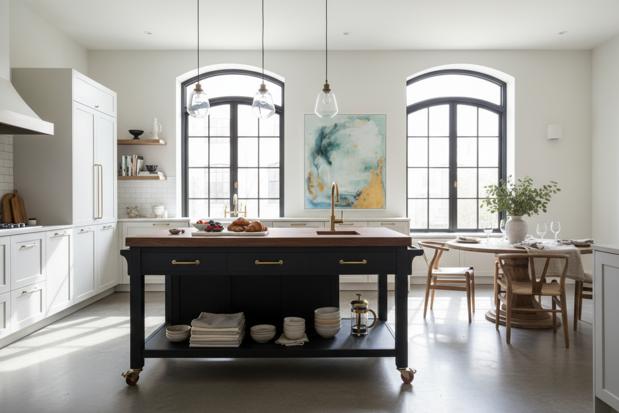 How to Make a Kitchen Cart With Solid Wood Top Look Expensive