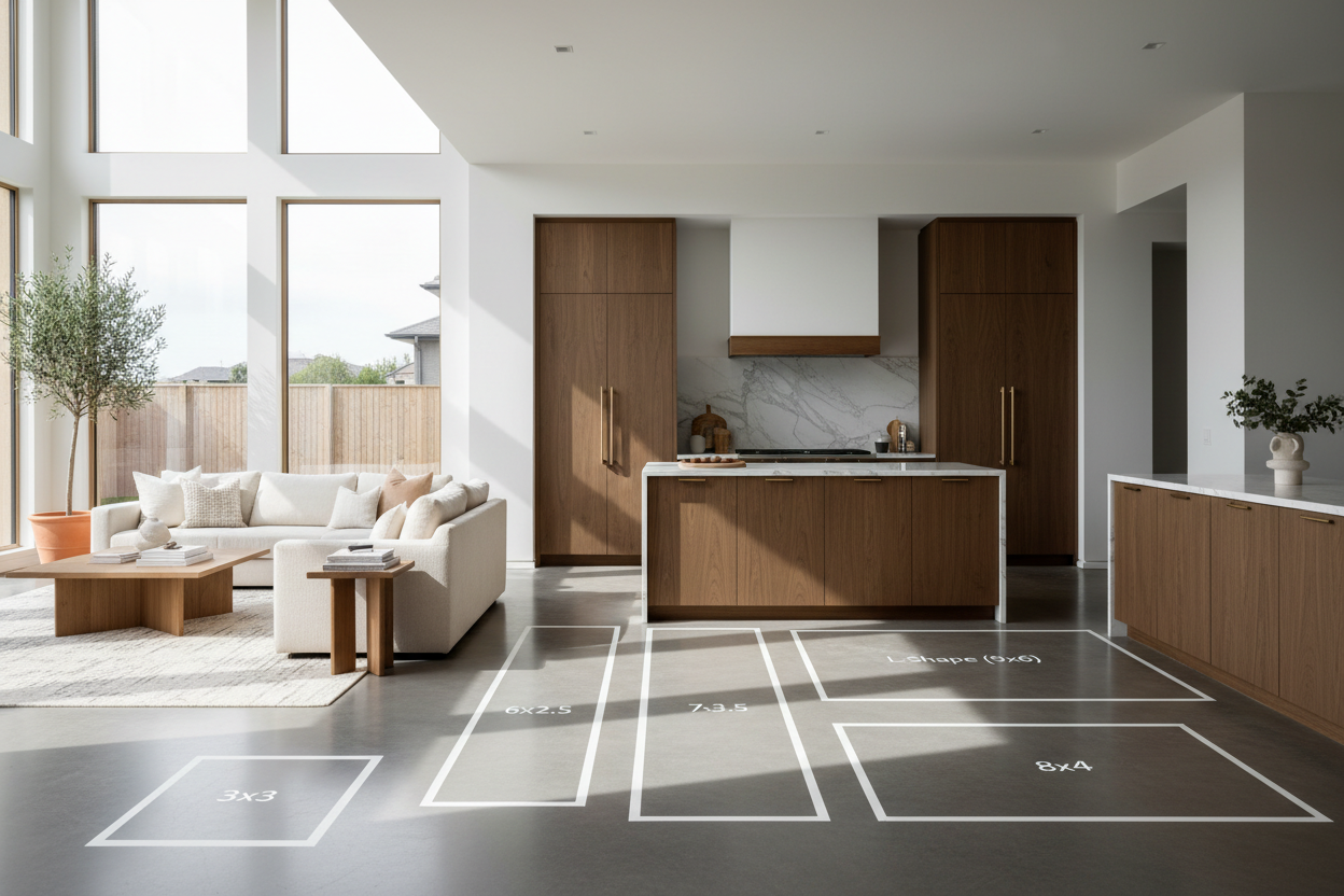 I Taped Out 5 Kitchen Islands Sizes So You Don't Have To