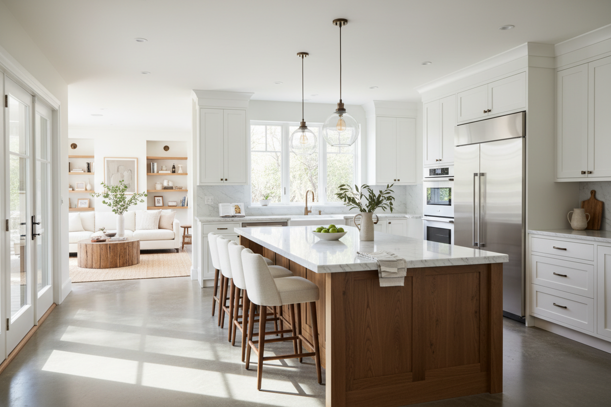The Real Footprint of a 4 x 8 Kitchen Island With Seating