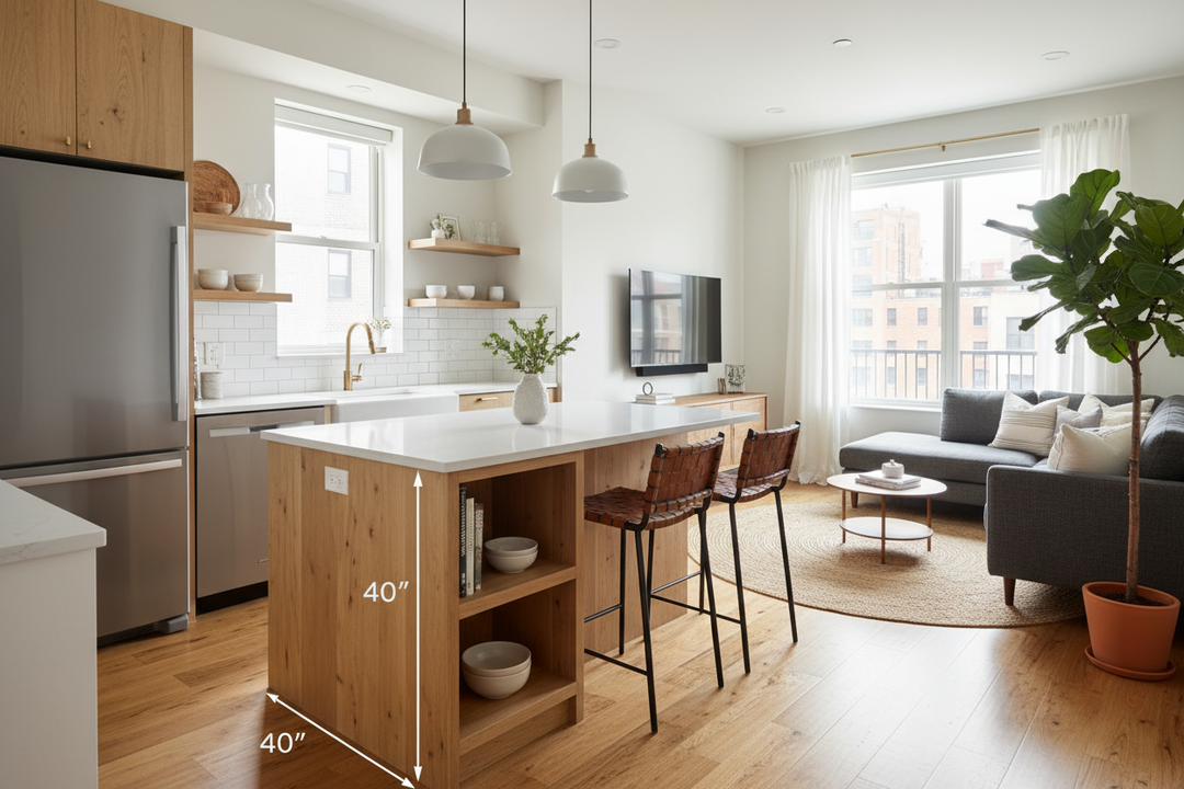 Why My Weird Kitchen Needed Exactly a 40 Inch Kitchen Island