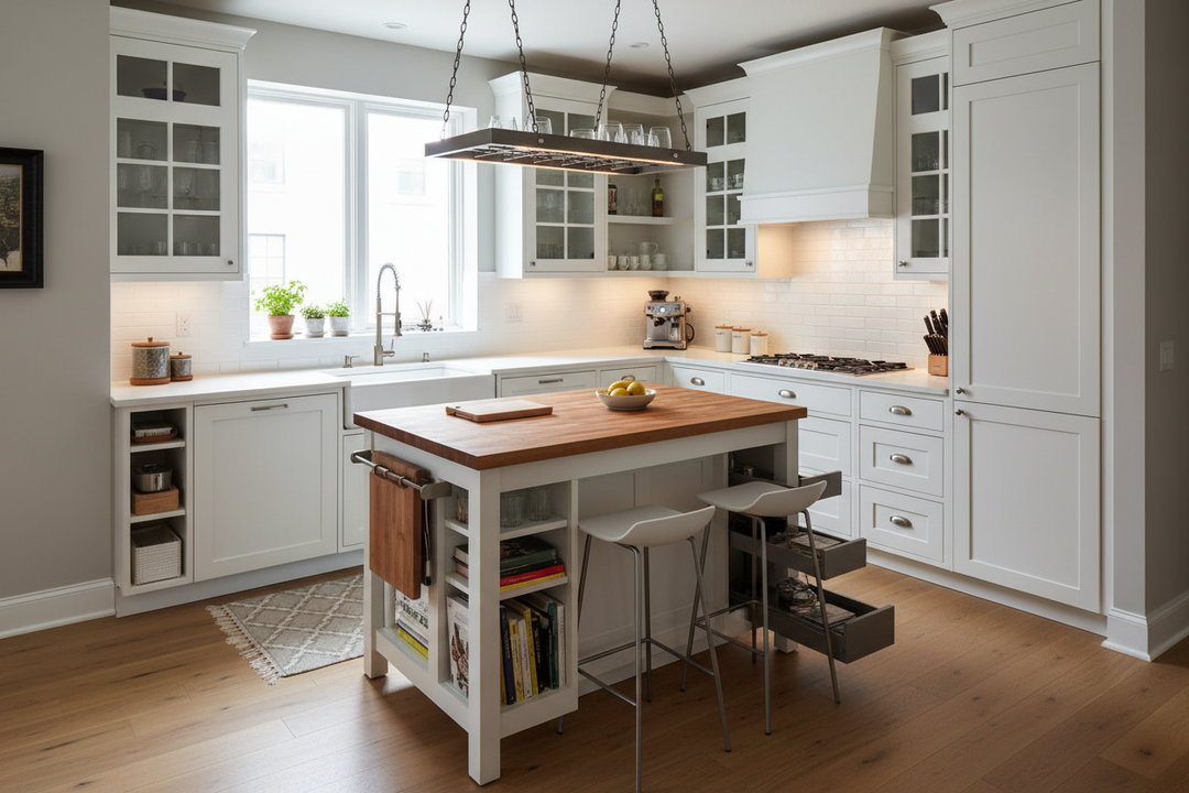 How We Made a 3 ft Kitchen Island the Hardest Working Spot in the House