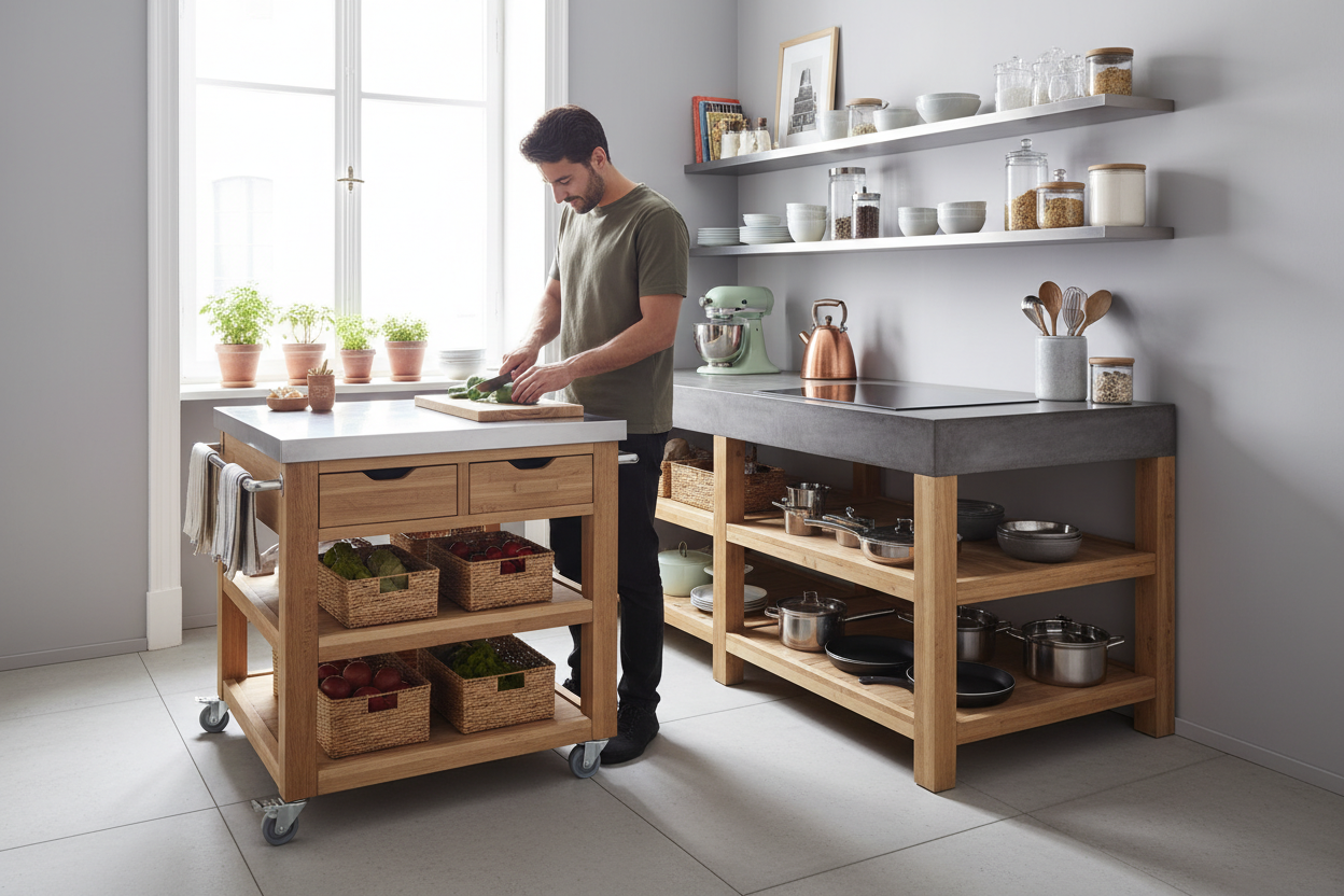 Stop Chopping on the Sink: You Have Room for a 24 x 24 Kitchen Cart