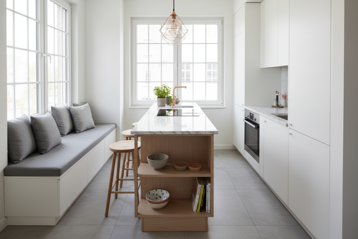 How an 18 Inch Deep Kitchen Island Saved My Tiny Galley