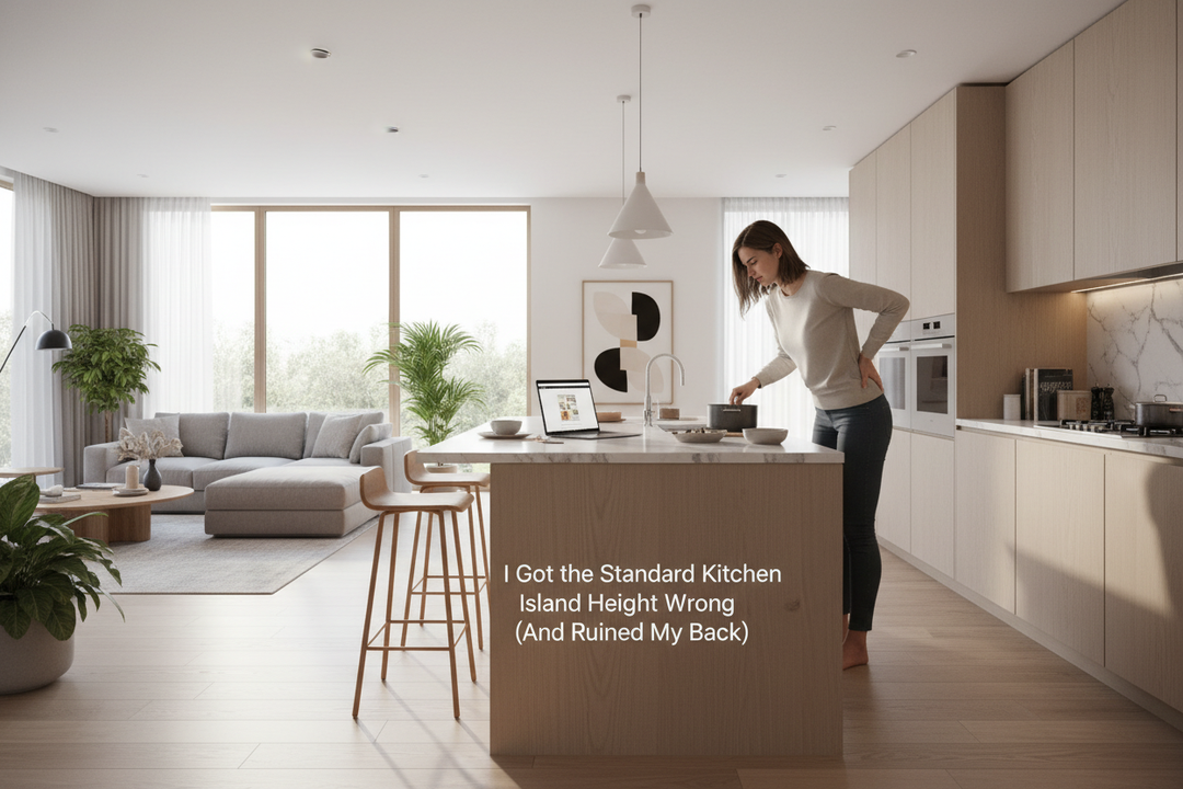 I Got the Standard Kitchen Island Height cm Wrong (And Ruined My Back)